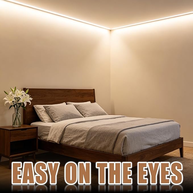 RadiantFlux 20Ft 4000K LED Strip Lights, Soft Natural Light Indoor Strips, Dimmable Flexible Bright LED Tape for Kitchen, Living Room and Vanity Mirror