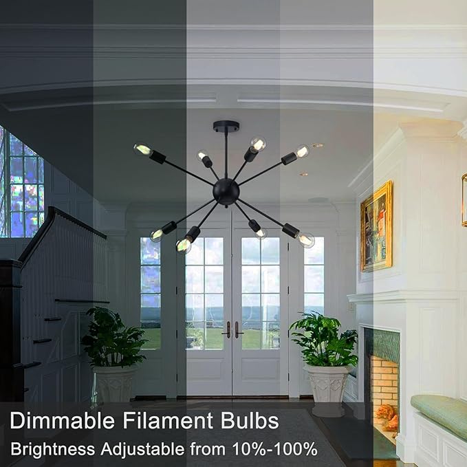TJOY 24 Pack A19 Vintage LED Edison Bulbs, Dimmable, 60W Equivalent, High Brightness 5000K Daylight, Ultra-Bright, E26 Standard Base, 800 Lumens, CRI80+, Clear Glass Filament Bulb for Home