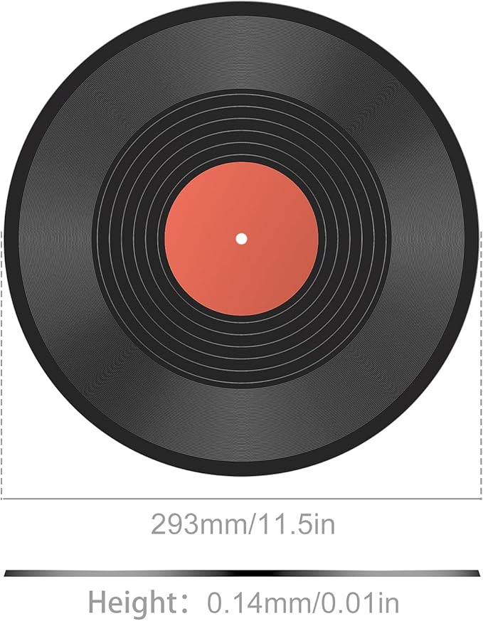 Facmogu 6 Pack 12in Blank Vinyl Record Decor, Fake Vintage Record for Indie Wall Aesthetic Room Decor, 70s 80s 90s Rock & Roll Music Party Decor, Retro Records for Home Living Room, Craft Display Decoration