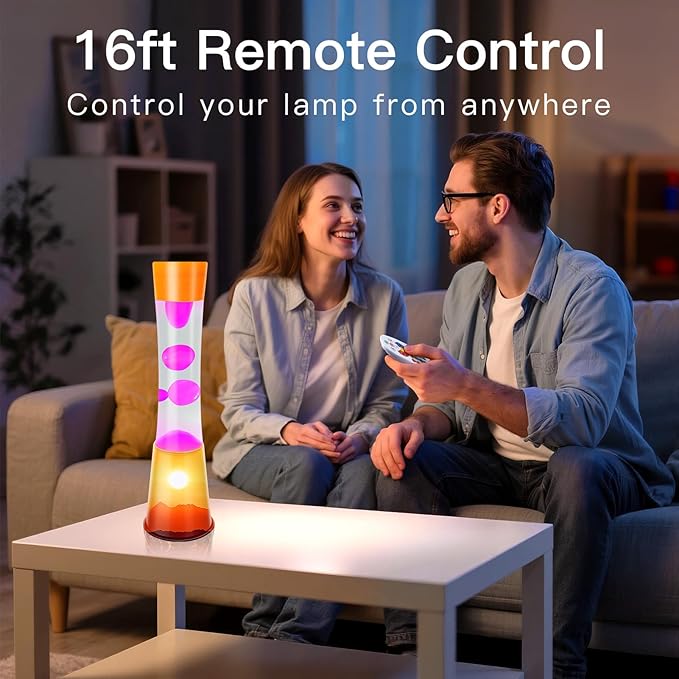 Sunset Liquid Motion Lamp, 15.5-inch Color Changing LED Lamp, Smart Timer Remote Controlled Mood Lighting, Sleep-Enhancing Atmosphere Night Light Christmas Gifts