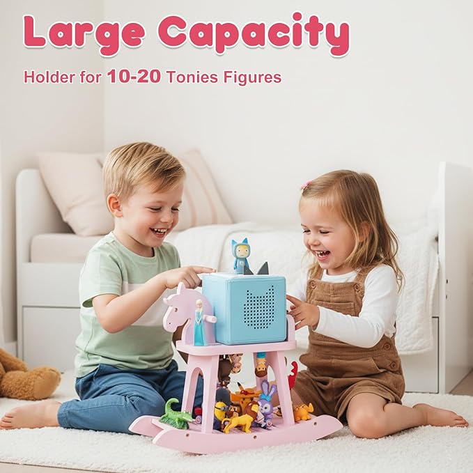 Pink Unicorn for Tonies Box Organizer Shelf Storage, for Tonie Shelf Magnetic, Compatible with Tonie Box 1/2 Player Tonies Figures Characters for Children, Display Collection 10~15 Characters