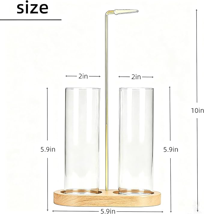 Glass Incense Holder, Incense Sticks Burner Holder with Storage,Hang Upside Down Incense Holder for Sticks with Glass Ash Catcher for Meditation Yoga Spa Room Decor (Natural)