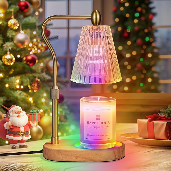 Imenlox Candle Warmer Lamp, with Timer and Dimmer, Adjustable Height, for Mom, Birthday for Women Mom, House Warming Gifts Room Decor, Wax Warmer (7 Color)