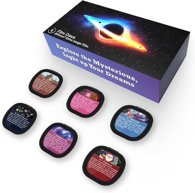 Set of 6 Replaceable Galaxy Projector Discs– for Samosvit Home Planetarium Galaxy Projector with Meteor Effect – Gift for Kids (Thematic Nebulas 1/6) Galaxy Disc