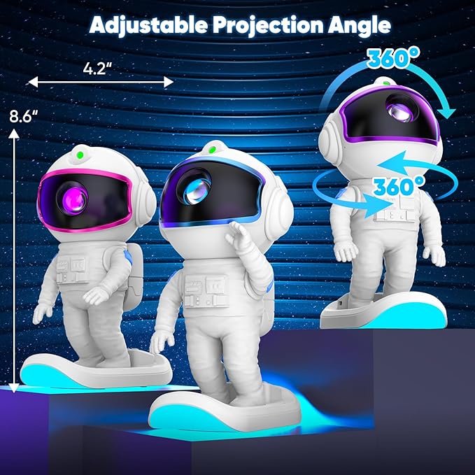 Astronaut Galaxy Projector, Star Projector Night Light with Timer and Remote for Bedroom, Kids Room Decor, Gifts for Adults, Teens, Christmas, Birthday (Pink)