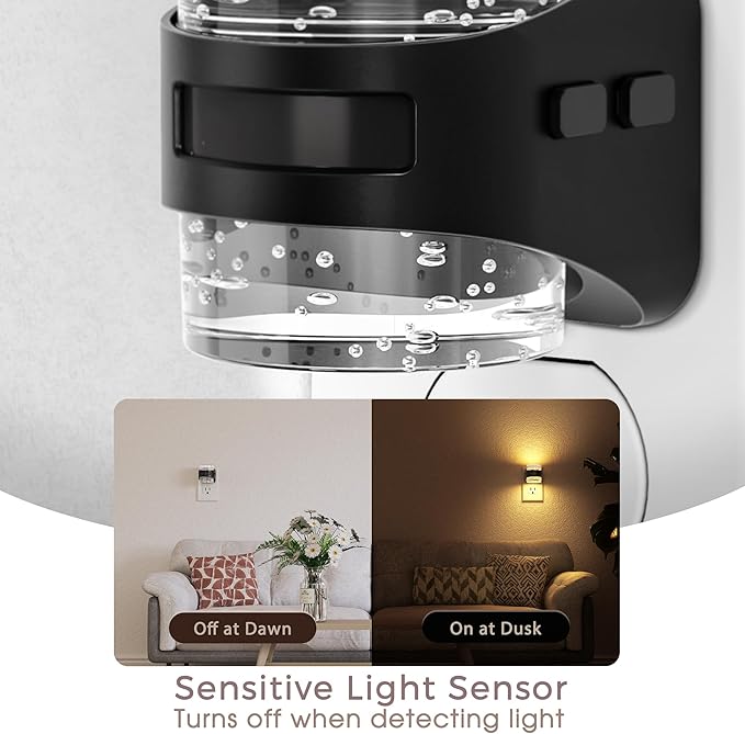 Briignite LED Night Light Plug into Wall Dimmable[2 Pack] Night Light with Bubble Design 5 Color Temperature & Brightness Levels Dusk to Dawn Sensor Nightlights for Bathroom, Hallway, Rooms, 5CCT