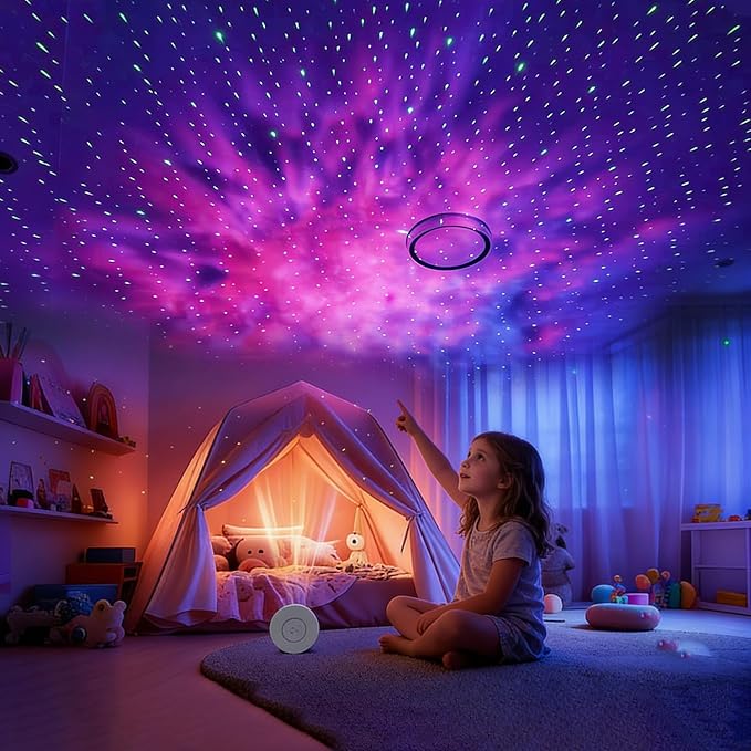Galaxy Projector for Bedroom, Star Projector,Smart APP & Voice Control Galaxy lamp, Compatible with Alexa & Google Home, for Kids Adults Bedroom,Room Decor,Game Room,Party (Green Stars)