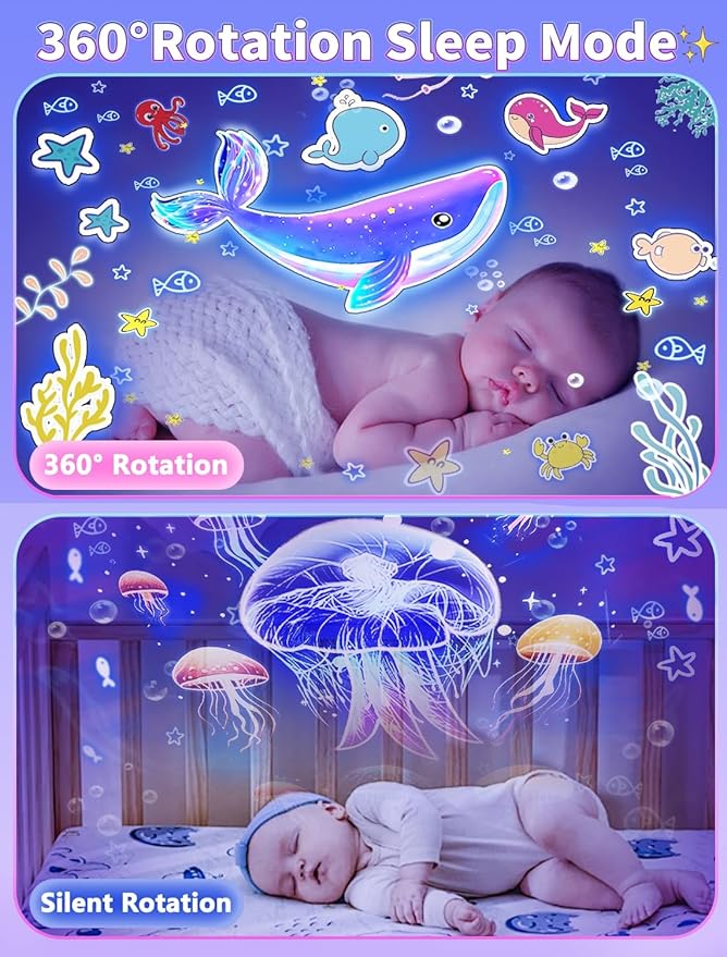 21 Sets of Films, Projector Night Light for Kids Bedroom, Baby Projector for Ceiling, Star Galaxy Night Lights with 360° Rotation Dimmable for Kids Baby Girls, Birthday, Christmas, Nursery, Room Decor