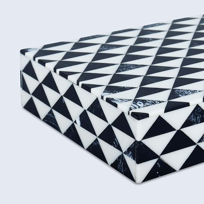 Handicrafts Home Decorative Box 5x7 – Photo Storage Box, Jewelry Organizer, Modern Decorative Storage Box with Lid, Bohemian Table Décor, Vintage Keepsake Box for Shelf or Coffee Table Décor