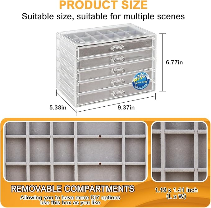 Rock Collection Display Case - Display Shelf for Collectibles - Rock Collections Box for Kids - Rock Collection Storage - Rock Collections Box for Kids 90 Grids
