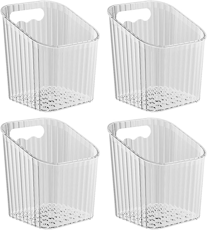 Adhesive Acrylic Shelves - Clear Wall Mounted Organizer Display Shelf | Storage Bins Containers for Bathroom Office Pantry Dorm Home Apartment RV Makeup Cabinet Garage