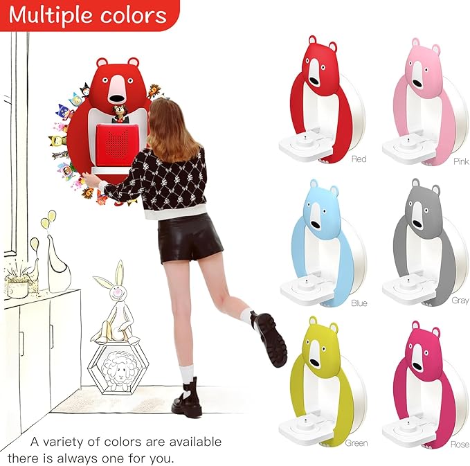 TonieBox Storage,Tonies Storage Shelf,Creative Bear Design Children's Magnetic Tonies Shelf,30-40pcs Tonies Figures Floating Shelf for Tonies Figures Display (Red).