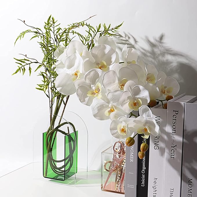 Acrylic Flower Vase Make-up Brush Organizer Elegant Modern Design Vase for Home Office