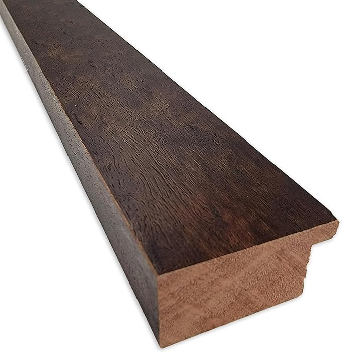 Amanti Art Brown Full Length Mirror for Door, 51x17 Warm Walnut Narrow Tall Wall Mirror Full Length, Mounted to Door or Closet Wall with no Visible Brackets, Casual Wood Frame, Bedroom Decor