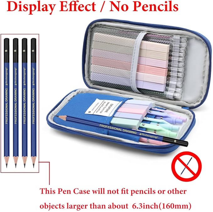 Big Capacity Pen Case Large Storage Pen Pouch Aesthetic, Office Pen Marker Case Simple Sturdy Multifunctional Bag Organizer for Man Women
