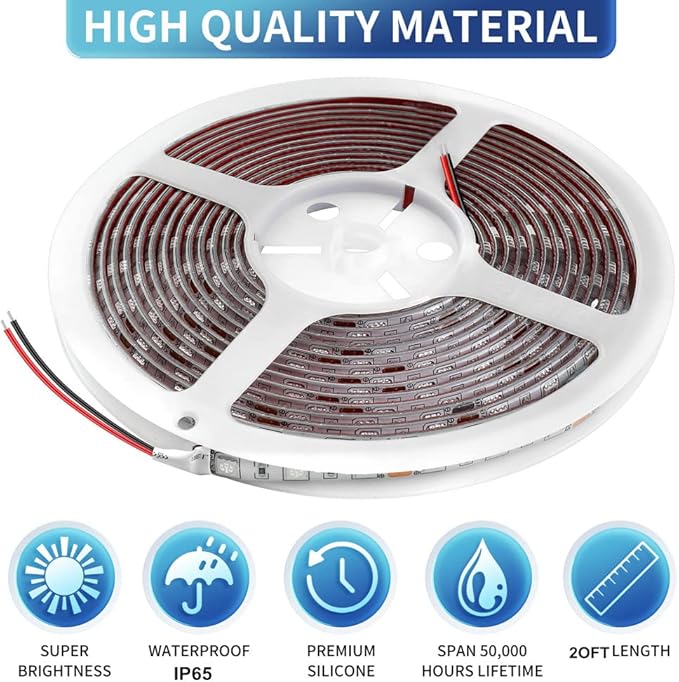 RV Awning Led Lights, 20FT 12V Camper Awning Lights for Camper Motorhome Travel Trailer Concession Stands Food Trucks, Waterproof RV Exterior Awning Light Strip for Party BBQ