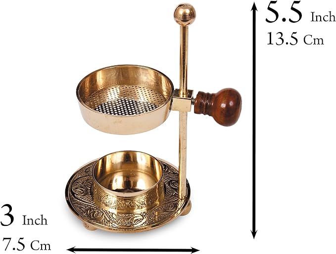 Resin Incense Burner – Dual Use Tea Light or Charcoal Heated | Adjustable Brass Design for Frankincense, Myrrh & Copal | Spiritual Gift for Home Fragrance