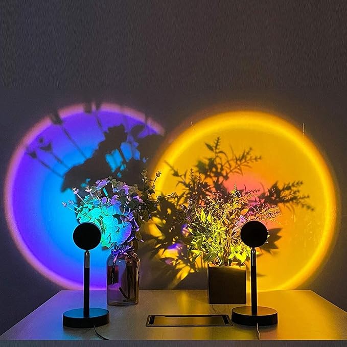 Sunset lamp Projector Sunset lamp Sunset Light, Dawn Light, Photography Atmosphere Light, Various Styles, Suitable for Living Room and Bedroom /336