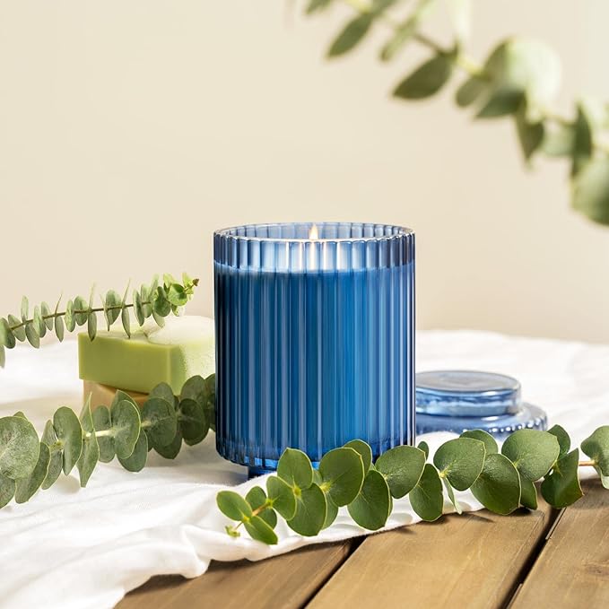 LA JOLIE MUSE Eucalyptus & Alpine Sage | Eucalyptus, Lavender & Sage Candle for Home Cleansing| 11 oz Natural Soy Wax Candle | 60 Hours Clean Burn