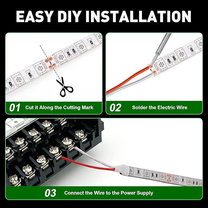 20FT Marine LED Strip Lights for Pontoon, Boat LED Strip Lights 12V Waterproof, Ideal as Under Gunnel Lights, Deck Light, Boat Interior Light for Kayak, Jon Boat and Fishing Boats (Green)