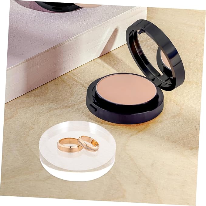 Round Acrylic Makeup Organizer Jewelry Tray Travel Makeup Holder Craft Model Display Rack