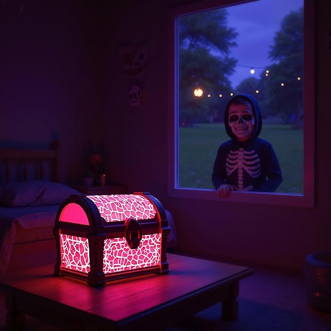L LOHAS LED Galaxy Projector Night Light, Galaxy & Northern Lights Effect with 8 Colors, Cool Pirate Treasure Nightlight with Timer & Remote Control, for Gifts Kids Girls Boys Bedroom