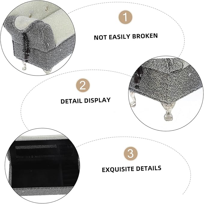 Hemobllo 1pc Sofa Shape Jewelry Box Organizer for Earrings and Necklaces Unique Desktop Ornament for Stylish Storage for and Special Occasions