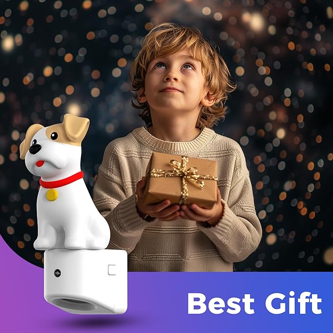 L LOHAS LED Night Light for Kids,3D Cute Puppy Night Lights,Schnauzer with Dusk to Dawn Sensor, RGB+Soft White 3000K,Dog Night Light,Birthday Gift Nightlight for Kids, Room Decor,2Pack