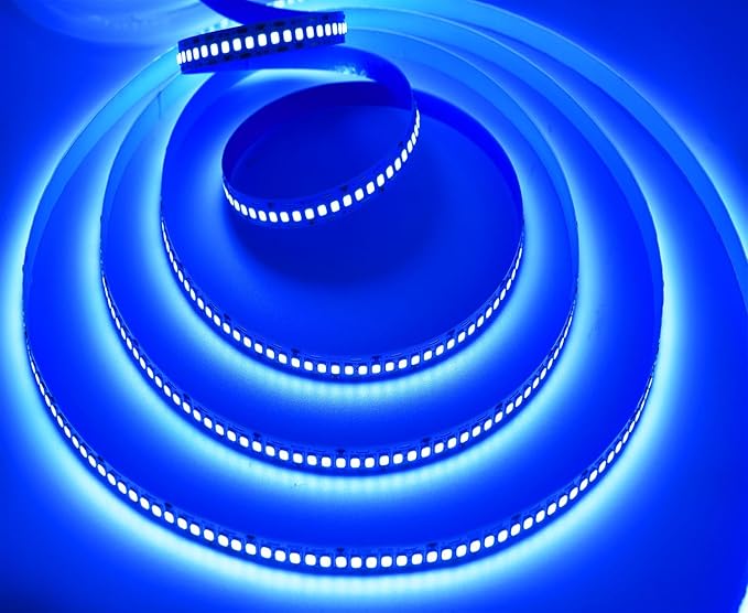 LED Strip Lights, SMD 2835 LED Strip, DC12V 1200LEDs 16.4Ft 26000LM High Density LED Light Strips Non-Waterproof, 3 Times Brightness Than SMD3528 LED Strip, Blue