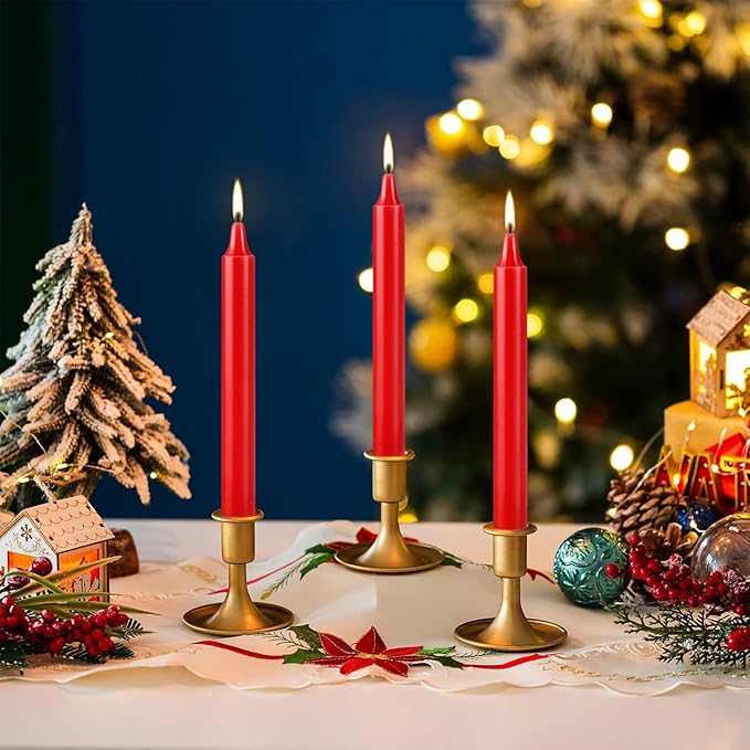 Howemon Red Candles Set of 40, 4" Red Spell & Chime Candles, Unscented Mini Taper Candle for Witchcraft, Wiccan Altar, Magic Tools, Rituals, Prayer, Meditation and Christmas Party Decoration