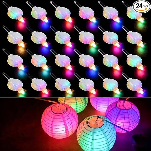 24PCS Mini Led Lights, Led Balloons Light for Paper Lanterns, Easter Eggs, Birthday Party, Wedding, Halloween, Christmas Decoration, Last 36 Hours- Colorful