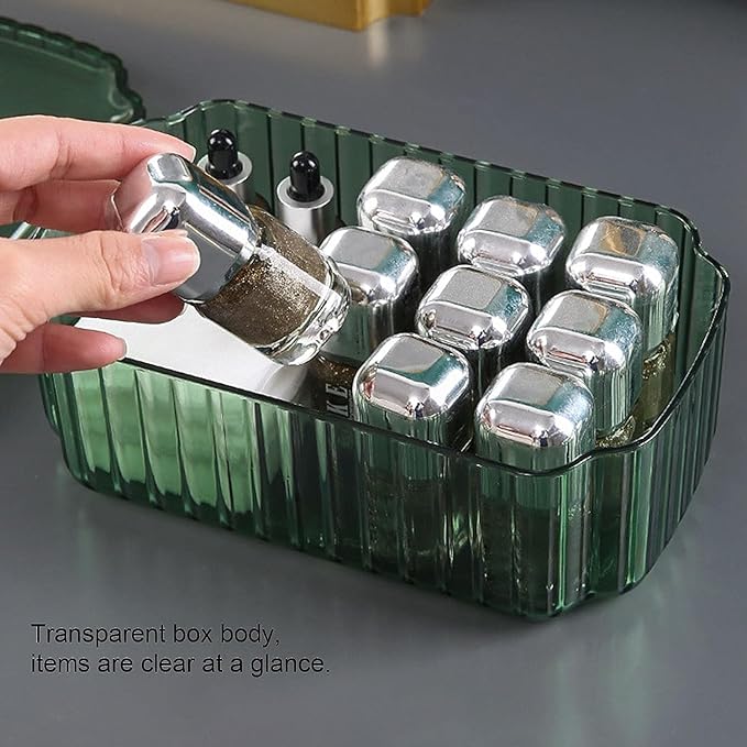 Cosmetic Case Jewelry Box Makeup Case Organizer - Stackable Removable 3 Layer Jewelry Display Case for Rings Bracelets Necklaces