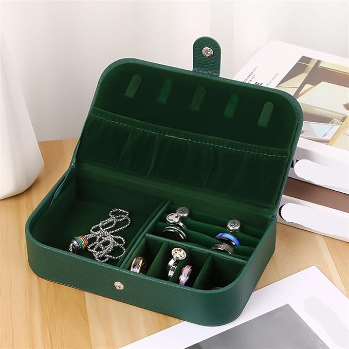 Makeup Organizer Retro Portable Jewelry Box Ear Studs Earrings Rings Bracelets Jewelry Storage Box Now Portable Storage Box Storage Box (Color : A, Size : 7.7 * 4.3 * 1.8in)