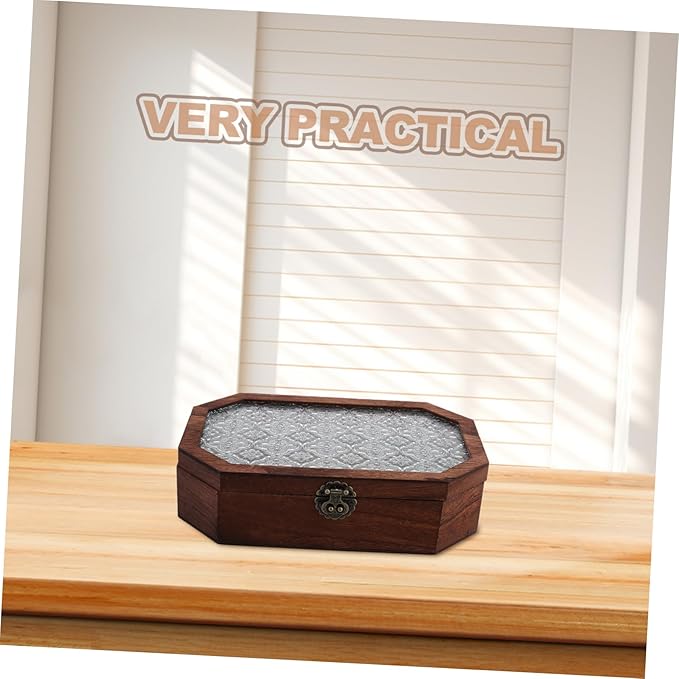 Homoyoyo Retro Style Storage Box Makeup Organizer Desk Vintage Small Trinket Box Home Decor