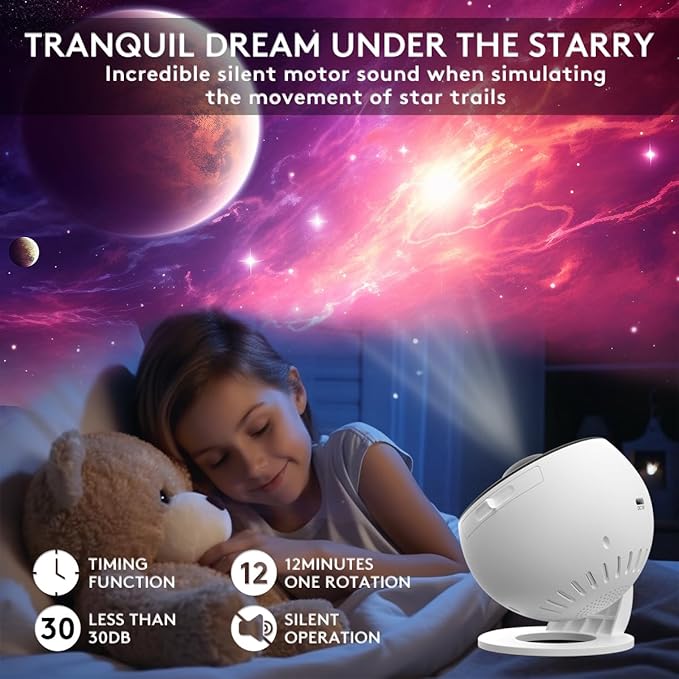 Planetarium Galaxy Projector13 in 1, Galaxy Light with 360° Rotating, Space Projector Nebula Star Night Light for Kids Adults Bedroom Ceiling Decor, Home Theater, Holiday Gift
