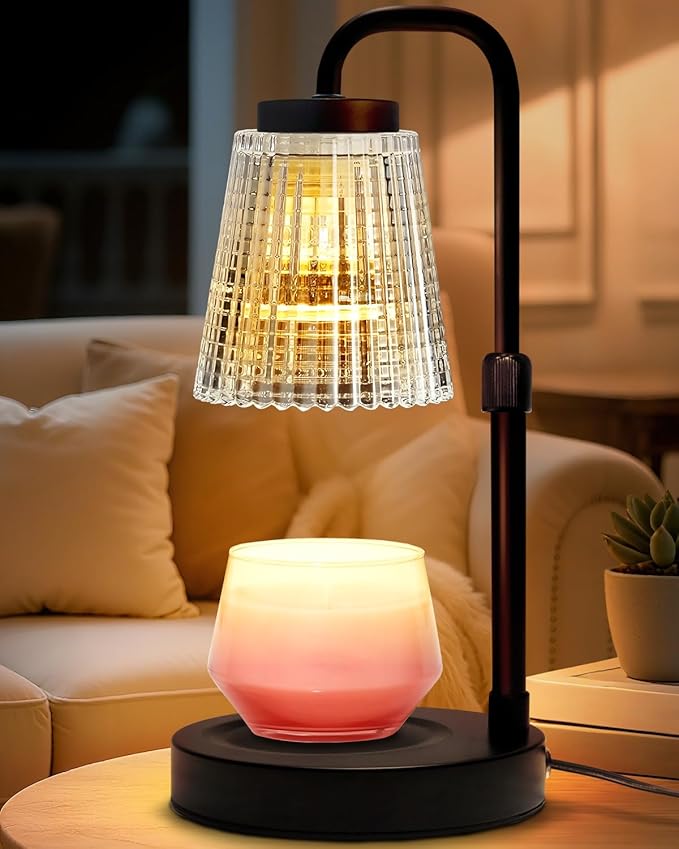 Banbanda Candle Warmer Lamp with Timer: Mothers Day Gifts, Birthday Gifts for Women, House Warming Gifts New Home Decor – Height Adjustable Candle Lamp - with 2 Bulbs