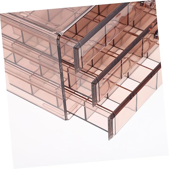 Transparent Jewelry Display Box Compartments for Earrings and Necklaces Organizer for Makeup and Jewelry Storage Design for Vanity Bathroom Countertop