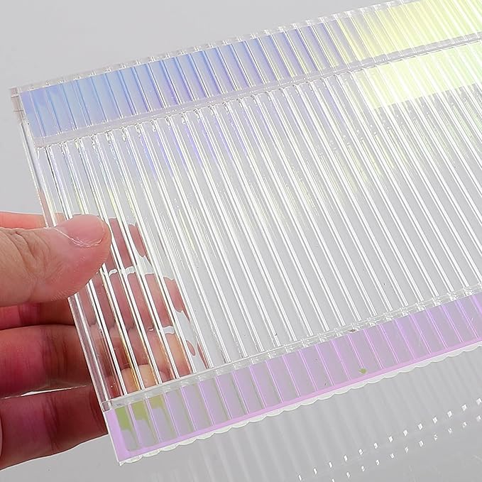 OSALADI Acrylic Makeup Tray Small Perfume Holder Organizer with Colorful Stripe Design Vanity Organizer for Home Decorative Storage Tray