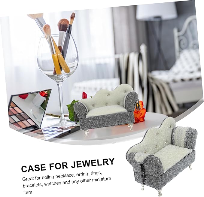 Hemobllo 1pc Sofa Shape Jewelry Box Organizer for Earrings and Necklaces Unique Desktop Ornament for Stylish Storage for and Special Occasions