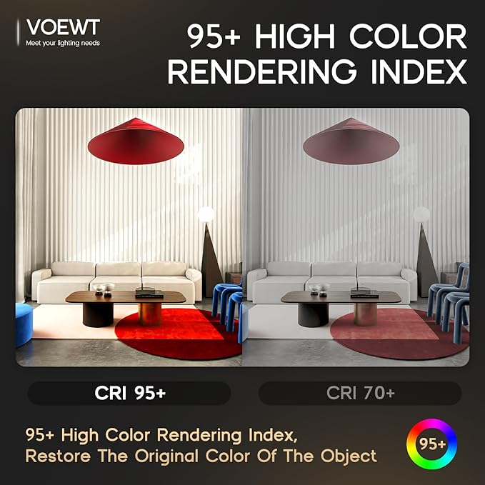 COB LED Strip Lights Warm White 3000K,32.8ft 24V High CRI 95Ra+ Super Bright, Flexible Tape Lights for Bedroom,Mirror,Kitchen Cabinet, Living Room(Power Supply Not Included)