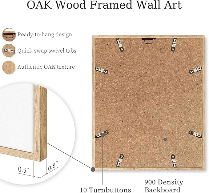 Bwodke OAK Wood Framed Wall Art Mom I Am a Rich Man Canvas Art Vintage Newspaper Pictures Wall Decor Trendy Prints Retro Artwork for Girly Dorm Bedroom 8"x10"