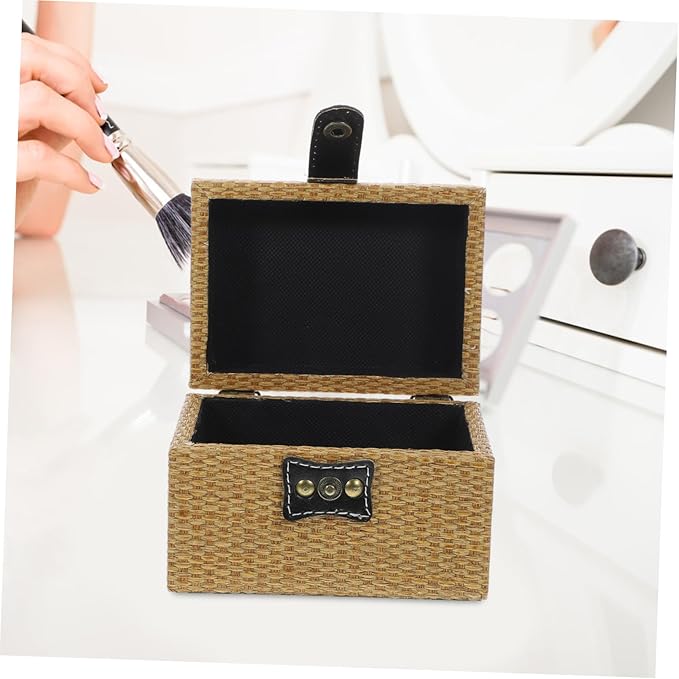 Decorative Wooden Storage Box Lid Small Jewelry Organizer for Cosmetics and Trinkets Rustic Wood Keepsake Container for Home Decor and Giving