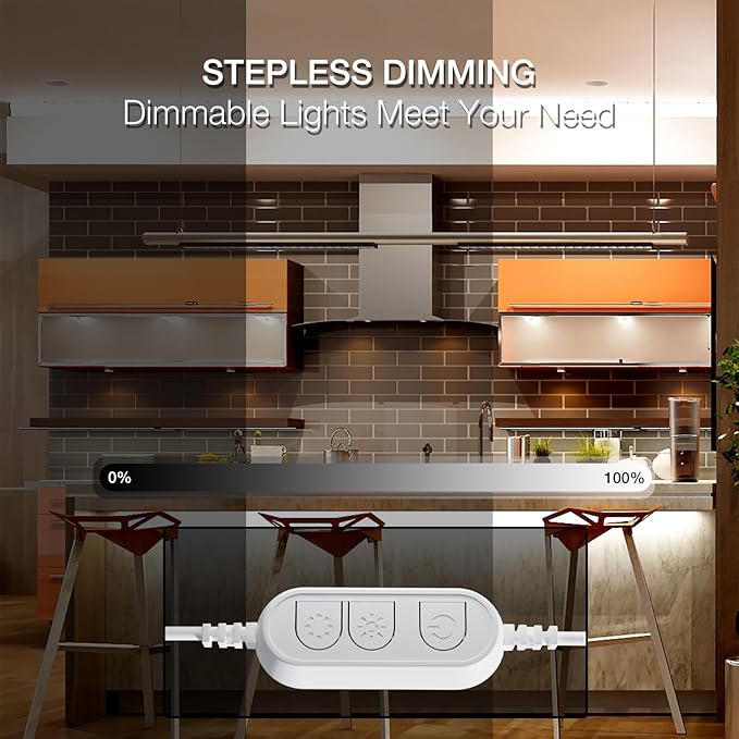 DAYBETTER White LED Strip Lights, 50 ft Dimmable 6500K Bright White Strip Lighting, 900 LEDs Tape LED Lights for Bedroom, Mirror, Kitchen, Home Decoration(2 Rolls of 25 ft)