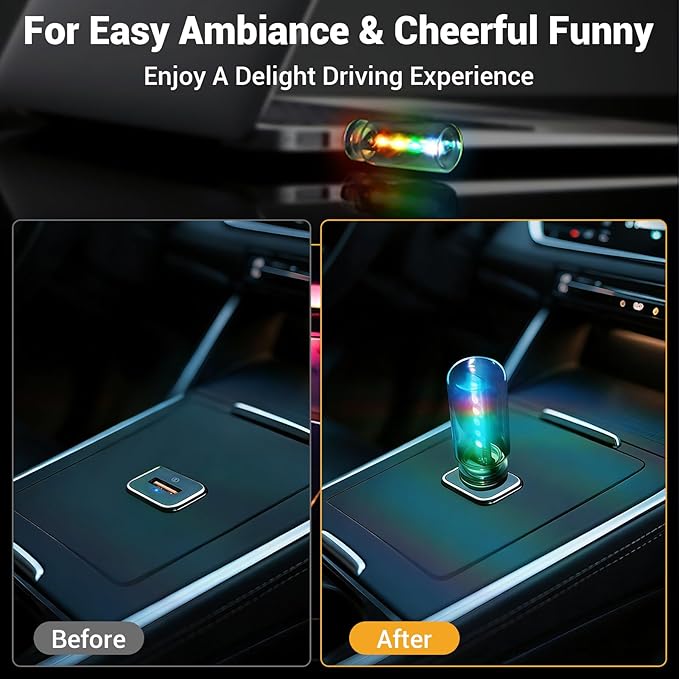 Car USB Light Bulbs, Retro Glass Bottle LED Night Lamp with Touch Control, 13 Modes & 7 Colors, Portable Interior Car Lights for Vehicle, Bedroom, Camping, Party Decor,2PCS