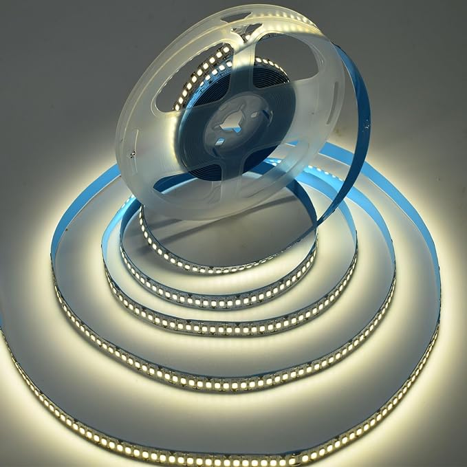 SUYOOULIN LED Strip Lights, SMD 2835 LED Strip, DC12V 1200LEDs 16.4Ft 26000LM High Density LED Light Strips Waterproof IP65, 3 Times Brightness Than SMD3528 LED Strip, Natural White 4500K
