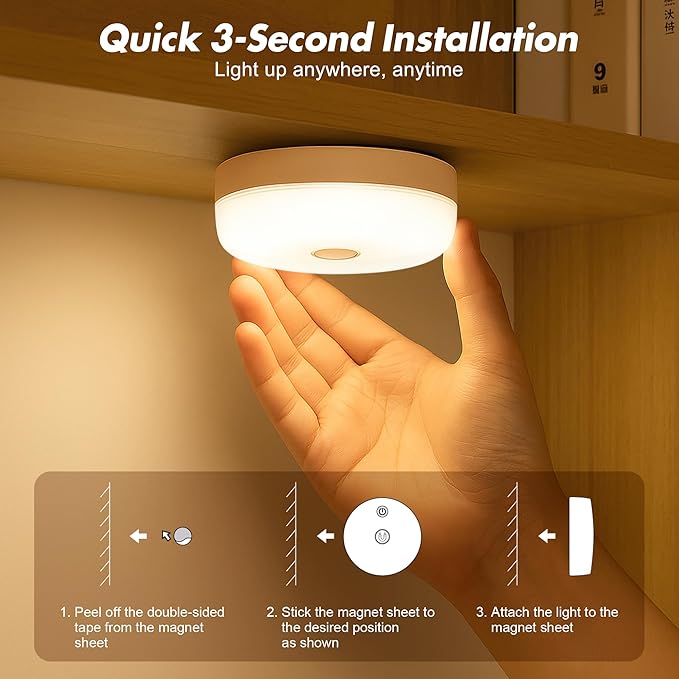 4-Pack Rechargeable Shower Light No Wiring, 15 RGBW Color Changeable Waterproof Lights for Shower with Remote(Dimmable＆Timer), LED Light for Inside Shower, Wireless Mood Lighting for Bathroom, White