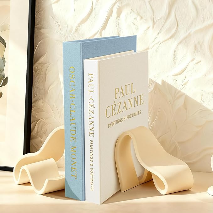 Aesthetic Decorative Books - Fake Books Storage Box for Decoration - Set of 2 Linen Coffee Table Decor - Photo Storage Keepsake Box for Room Bookshelf Decor, Blue
