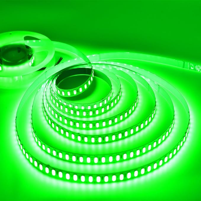 SUYOOULIN LED Strip Lights, SMD 2835 LED Strip, DC12V 1200LEDs 16.4Ft 26000LM High Density LED Light Strips Non-Waterproof IP21, 3 Times Brightness Than SMD3528 LED Strip, Green