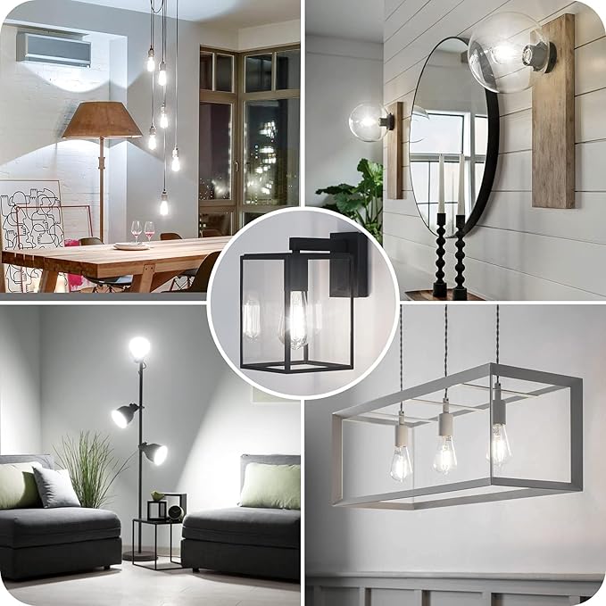 24-Pack Vintage E26 LED Edison Bulbs 100W Equivalent 1400LM High Brightness 8W ST58 LED Filament Light Bulbs 5000K Daylight White Medium Base CRI90+ Antique Clear Glass for Home Kitchen, Non-dimmable