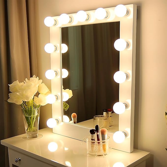 Flaspar Vanity Light Bulbs for Bathroom, G25 LED Globe Light Bulb 100 Watt Equivalent, 3000K Warm White LED Bulbs E26 Medium Base for Mirror Makeup Chandelier Lighting, Non-dimmable, 4 Pack
